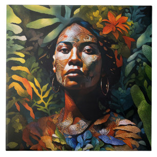 Carreau Rêve De La Jungle "Karuma" - Femmes En Amazonie