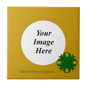 Carreau Ribbon Modèle Emerald Green Clover par K Yoncich