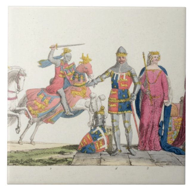 Carreau Richard le Lionheart, John de décharné, Edouard (Devant)