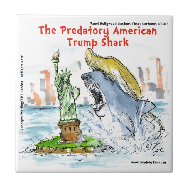 Carreau Rick London Funny Trump Shark (Devant)