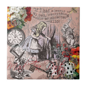 Carreau rideau d'alice nonsense pays des merveilles
