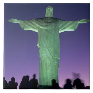 Carreau Rio de Janeiro, Brésil. la statue du Christ sur