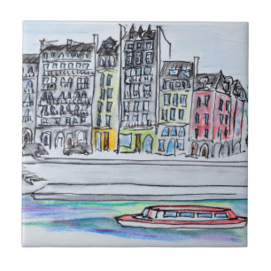Carreau Rivière Seine Ile Saint-Louis, Paris