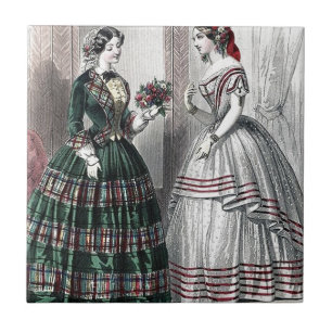 Carreau Robe de boule d'avant-guerre de dames de mode de