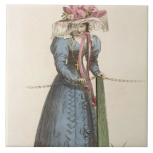 Carreau Robe de promenade, plat de mode d'Ackermann au