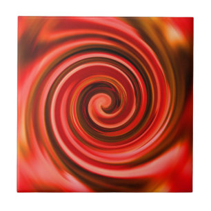 Carreau Robe rouge jaune flâne Abstrait Carrelage d'art