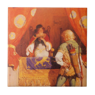 Carreau Robin des Bois vintage rencontre la vierge de Mari