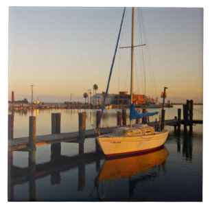 Carreau Rockport, Texas, port au coucher du soleil