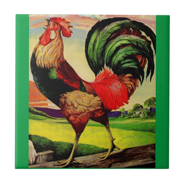 Carreau Rocky the Handsome Rooster (Devant)