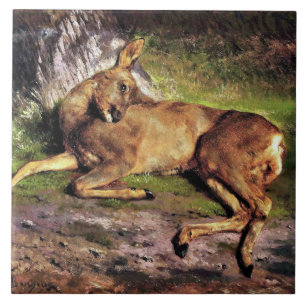 Carreau Roe Deer in the Forest (par Rosa Bonheur)
