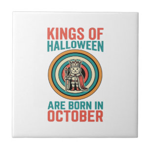 Carreau Rois d'Halloween octobre Anniversaire Vintage Shir