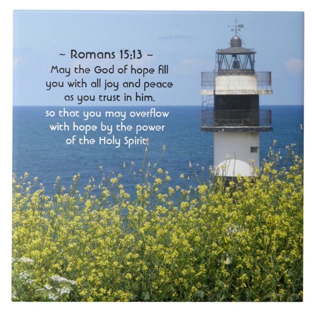 Carreau Romains 15:13 Puisse le Dieu de l'Espoir, Phare (Devant)