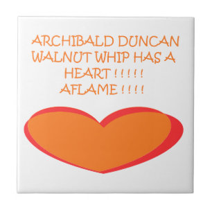 CARREAU ROMANTIQUE FUNNY JOKE DESIGN COULEURS ORANGE BLANC