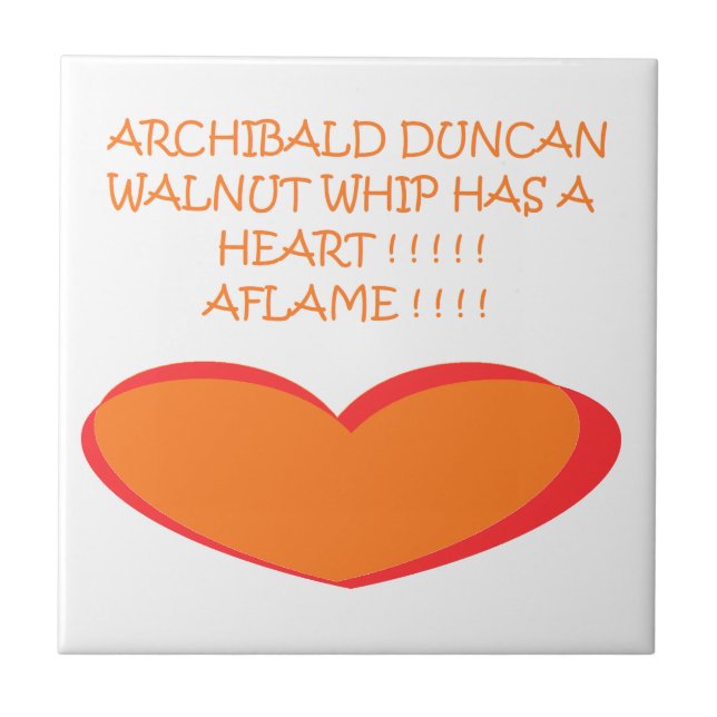 CARREAU ROMANTIQUE FUNNY JOKE DESIGN COULEURS ORANGE BLANC (Devant)