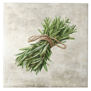 Carreau Romarin Herbes Rustiques Épices Faux