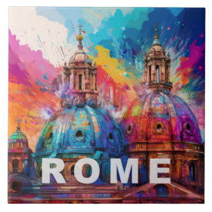 Carreau Rome Art Abstrait - Cityscape italienne moderne