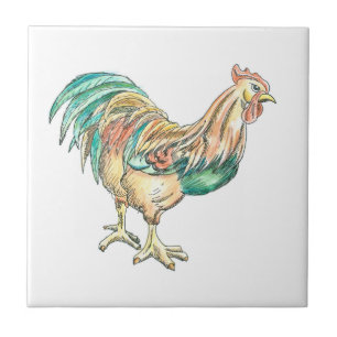Carreau Rooster Art