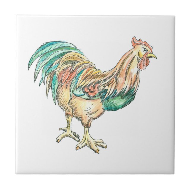 Carreau Rooster Art (Devant)