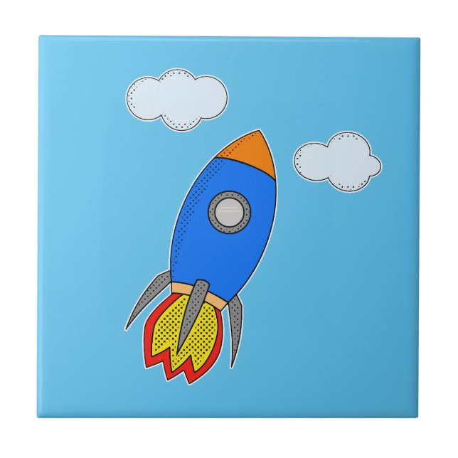 Carreau Roquette D'Espace De Cartographie Dans Le Ciel Ble (Devant)