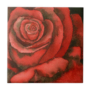 Carreau "Rose #3" Cuisine Jardin Carrelage en céramique