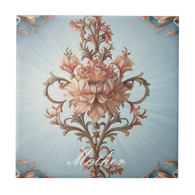 Carreau Rose baroque (Devant)