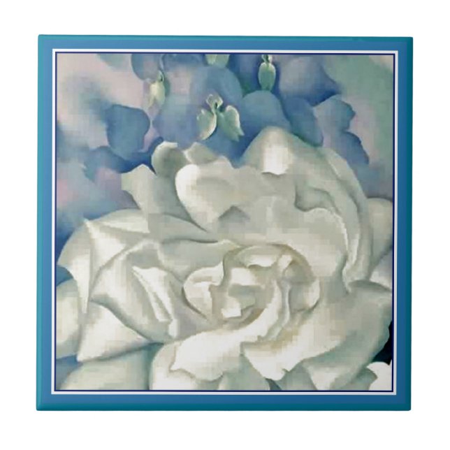 Carreau Rose blanc et pied-d'alouette de stupéfaction la (Devant)