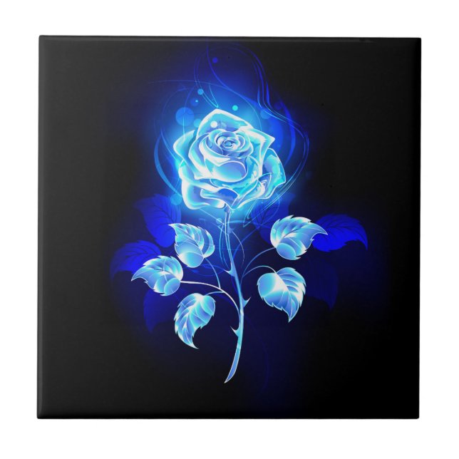 Carreau Rose bleu brûlant (Devant)