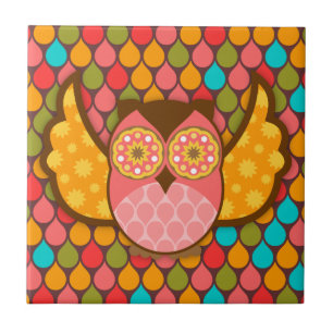 Carreau Rose de Boheme de hibou