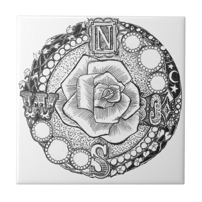 Carreau Rose de boussole victorien (Devant)