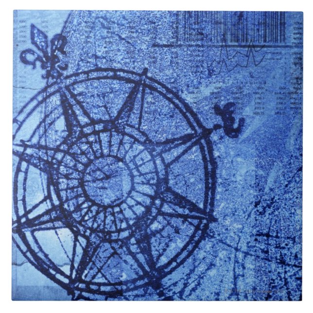 Carreau Rose de compas antique (Devant)