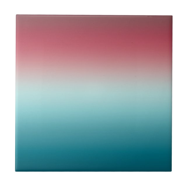 Carreau Rose et bleu dégradé Dusty Rose Aqua et Ombre Turq (Devant)