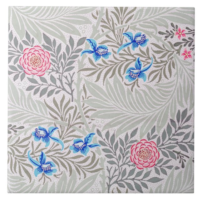 Carreau Rose et Larkspur, William Morris (Devant)
