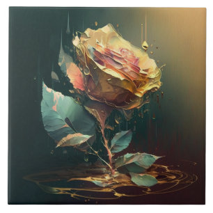 Carreau Rose éternel - Art floral délicat et gracieux