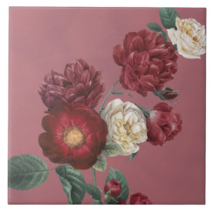 Carreau Rose florale vintage 