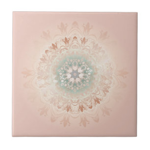 Carreau Rose Gold Blush Floral Mandala