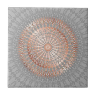 Carreau Rose Gold Grey Mandala