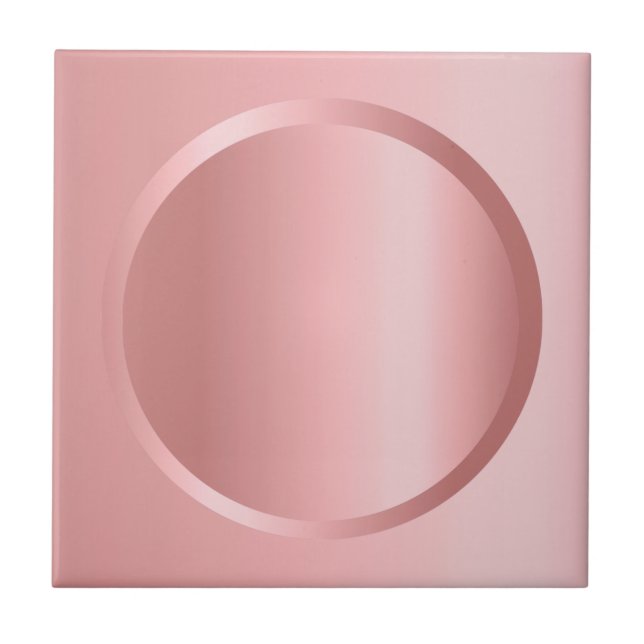 Carreau Rose Gold personnalisable Modèle d'image Élégant (Devant)