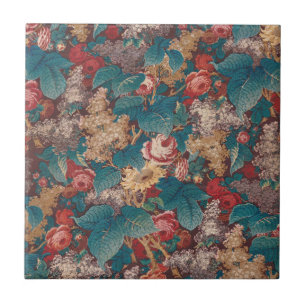 Carreau Rose, Lilac, Grand Jardin Vintage Feuille