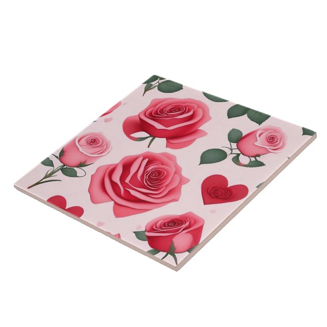 Carreau Rose Love Collection Vintage moderne (Côté)