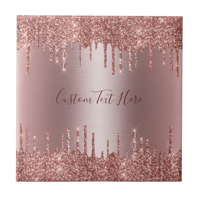 Carreau Rose Parties scintillant or  Drives Motif sans fai (Devant)