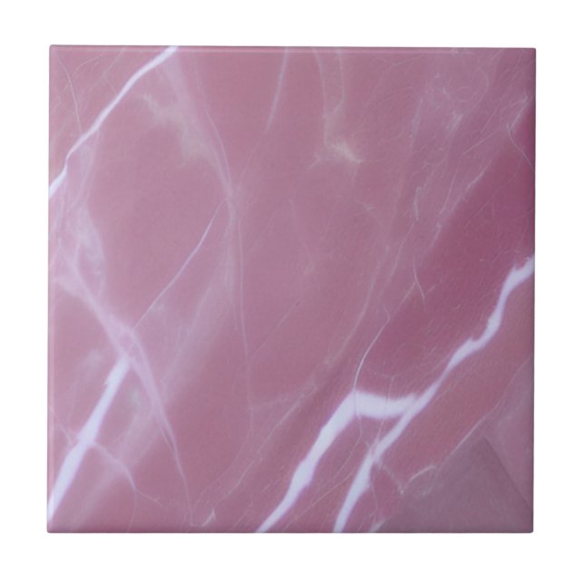 Carreau Rose rose blanc marbre élégant luxe moderne (Devant)