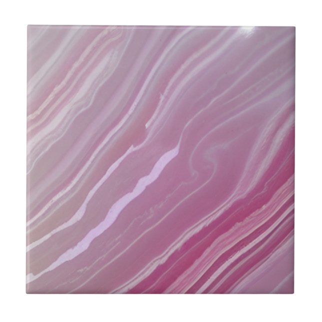 Carreau Rose rose blanche veines marbre élégant luxe moder (Devant)