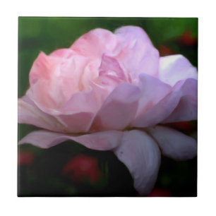Carreau Rose rose céleste Art Floral