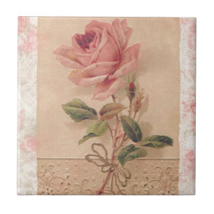 Carreau Rose victorien français de rose