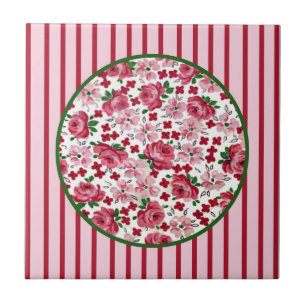 Carreau rose vintage