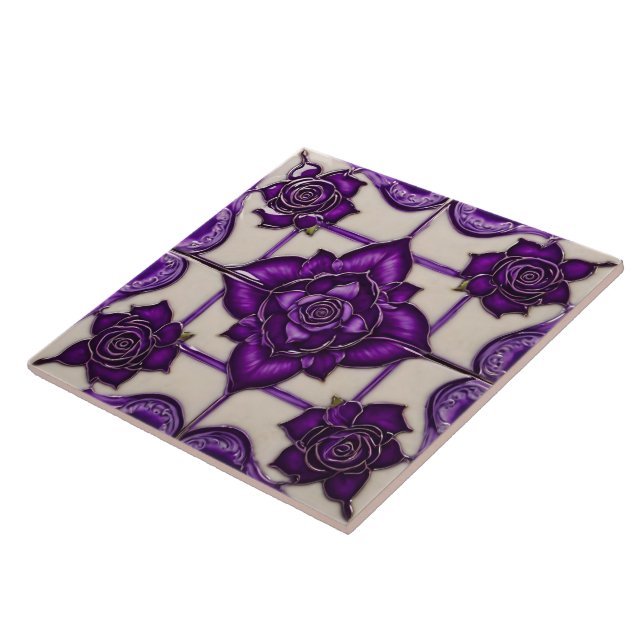Carreau Rose violet belle collection moderne (Côté)