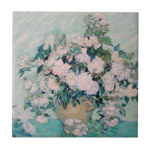 Carreau Roses blanches-1890-Vincent van Gogh