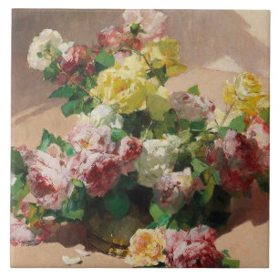 Carreau Roses de Georges Jeannin Vintage