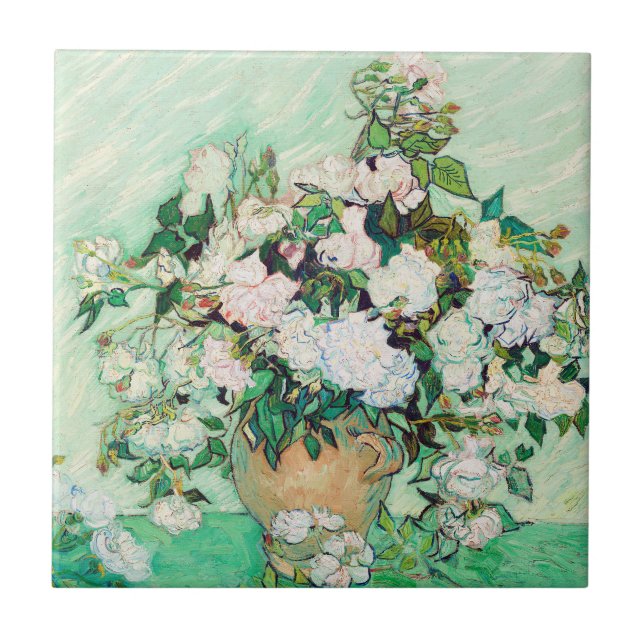 Carreau Roses de Still Life dans un vase par Vincent van G (Devant)