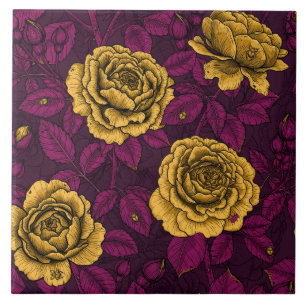 Carreau Roses jaunes